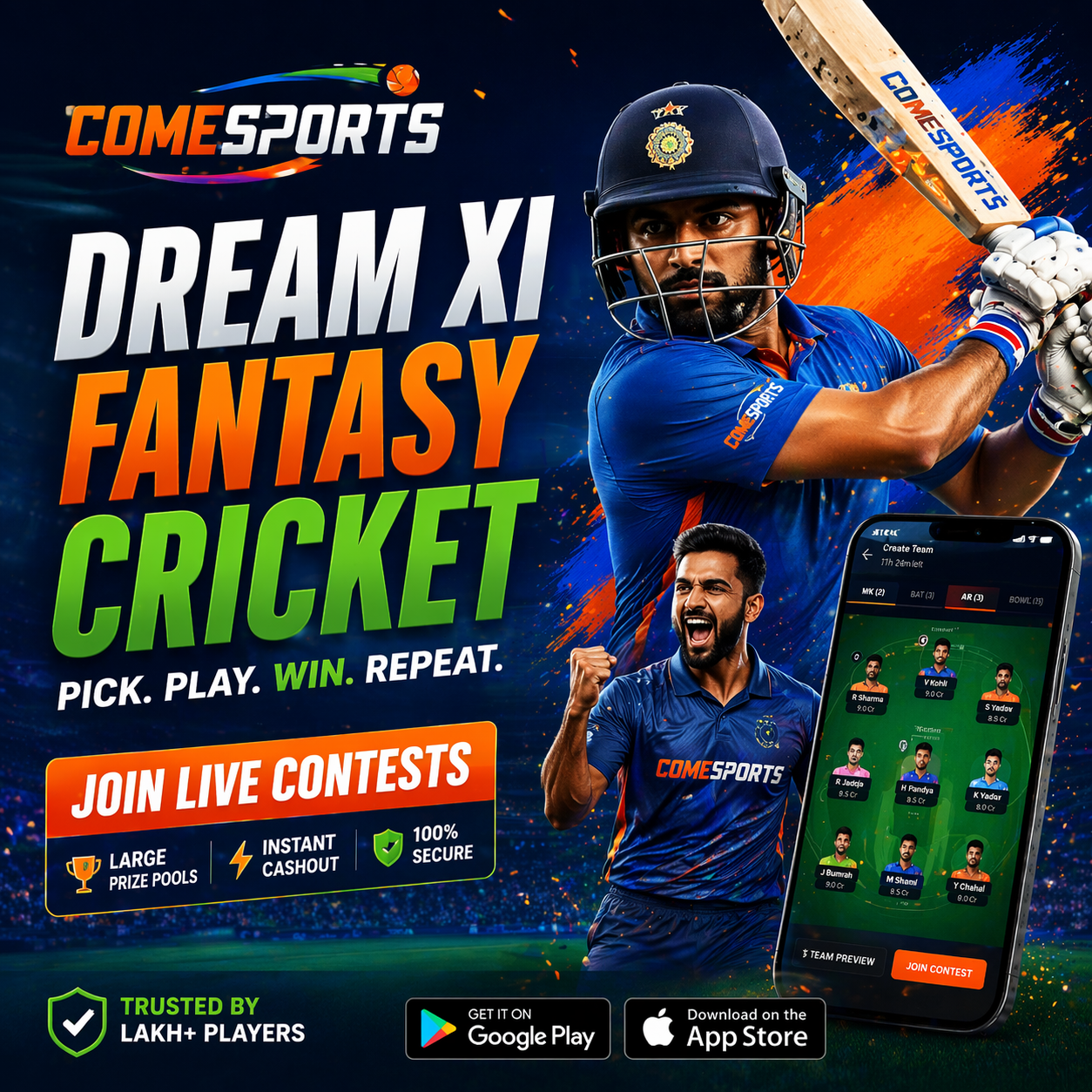 My 11 Master fantasy sports main visual